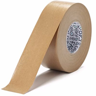 Immagine di Nastro da imballo FABO in carta gommata naturale avana mm 60x100 m