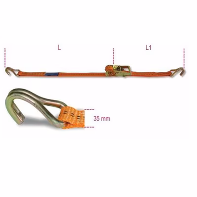 Immagine di Tenditore a cricchetto con ganci ad uncino ROBUR 8181 mm 35x6 m