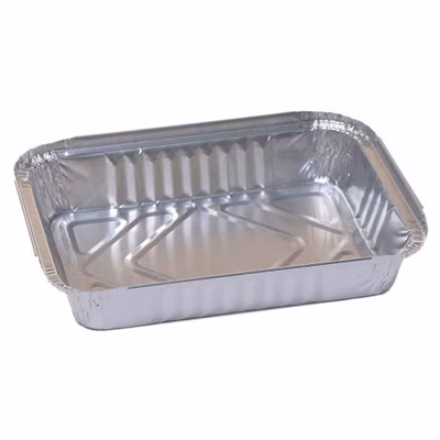 Immagine di Vaschette in alluminio CUKI PROFESSIONAL 2 porzioni 585 ml cm 19,2x14x3 pack 100pz