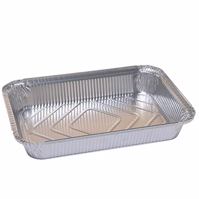 Immagine di Vaschette in alluminio CUKI PROFESSIONAL 6 porzioni 2100 ml cm 31,5x21,5x4,2 pack 50pz