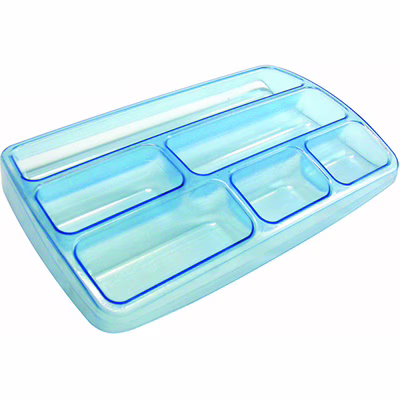 Immagine di Bacinella portapenne trasparente azzurro