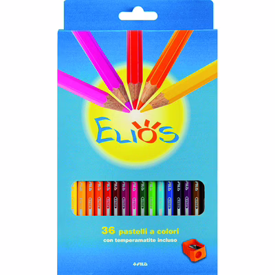 Immagine di Pastello esagonale colorato ELIOS astuccio 36 colori assortiti