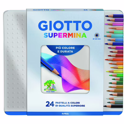 Immagine di Pastello esagonale GIOTTO SUPERMINA 24 colori assortiti