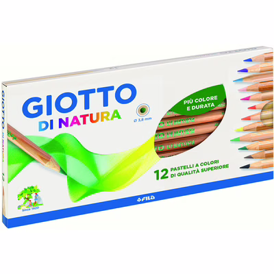 Immagine di Pastellone tondo GIOTTO di natura 12 colori ass.