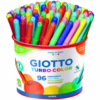 Immagine di Pennarello GIOTTO TURBO COLOR barattolo 96 colori assortiti