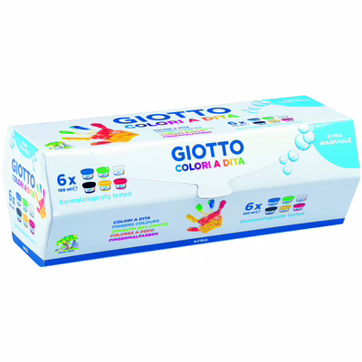 Immagine di Tempera per dita 100 ml per 6 colori