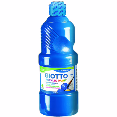 Immagine di Tempera pronta GIOTTO flacone 1000 ml ciano
