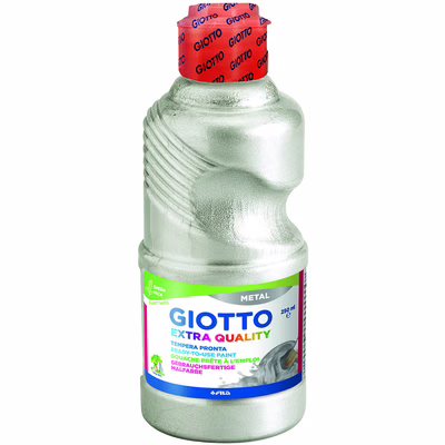Immagine di Tempera pronta GIOTTO flacone 250 ml metal argento