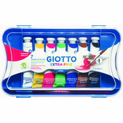 Immagine di Tempera ultraf. GIOTTO in tubetto 12ml 7 colori assortiti
