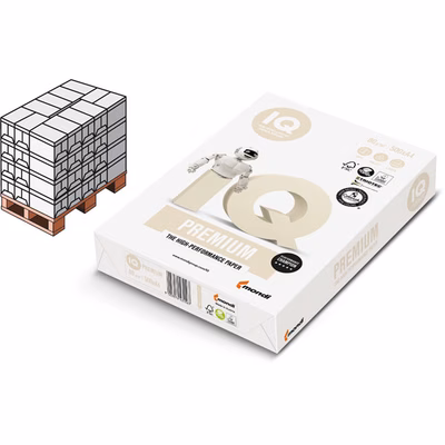 Immagine di Pallet carta bianca per fotocopie A4 g80 MONDI IQ TRIOTEC PREMIUM risma da 500 fogli (Penisola)