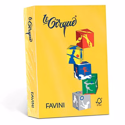 Immagine di Cartoncino favini le cirque a4 g160 giallo zolfo forte risma da 250 fogli