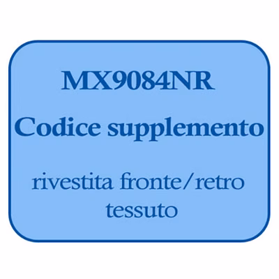 Immagine di Supplemento rivestita fronte/retro tessuto nero