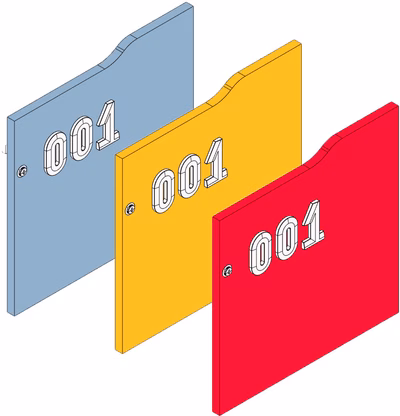 Immagine di Supplemento 3 numeri su anta con serratura a chiave