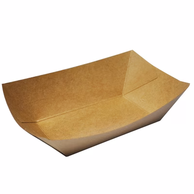 Immagine di Vassoio antigrasso kraft 11,5x8,5x2,6 cm - 118 ml