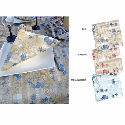 Immagine di Coprimacchia Airlaid in carta a secco MCR 100x100 Ocean colore blu 100 pezzi