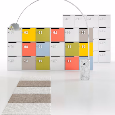 Immagine di Modulo 3 vani a giorno L48,7 H142,8 fin. Bianco