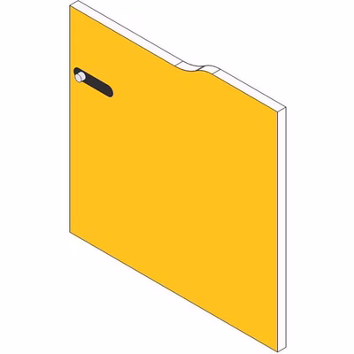 Immagine di Anta serratura c/combinazione fin.giallo