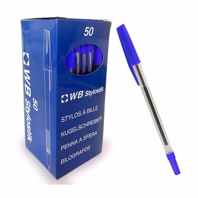 Immagine di Penna a sfera colore blu WB Stylostik punta media mm 1