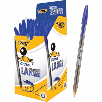 Immagine di Penna a sfera colore blu BIC CRISTAL LARGE punta extra broad mm 1,6