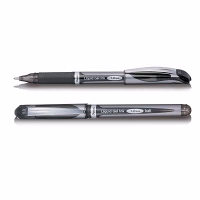 Immagine di Roller ink gel colore nero PENTEL ENERGEL XM 1.0 punta media mm 1