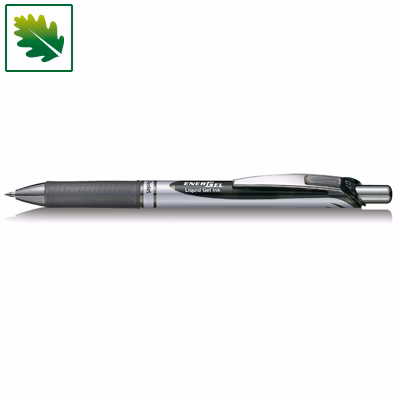 Immagine di Roller ink gel a scatto colore nero PENTEL ENERGEL CLICK XM punta fine mm 0,7
