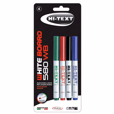 Immagine di Pennarello per lavagne bianche FIBRACOLOR punta tonda 580WB colori assortiti