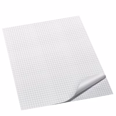 Immagine di Blocco per lavagna magnetica cm 68x96,5 quadretti mm 10 colore bianco - 25 fogli