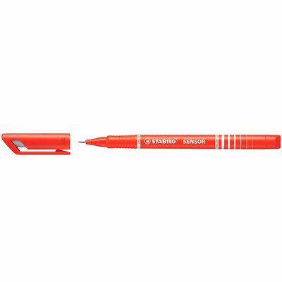 Immagine di Pennarello Fineliner STABILO® SENSOR® punta ultrafine mm 0,3 colore rosso