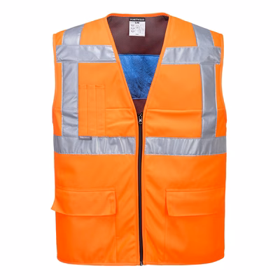 Immagine di Gilet hi-vis rifrescante PORTWEST CV02 colore arancione taglia L/XL