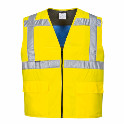 Immagine di Gilet hi-vis rifrescante PORTWEST CV02 colore giallo taglia XX/3X
