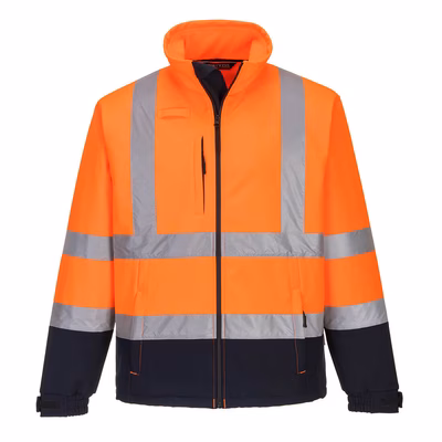Immagine di Sofshell bicolore hi-vis (3l) PORTWEST S425 colore arancione/blu navy taglia XXL