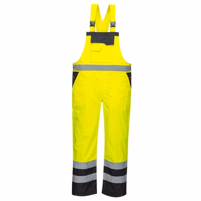Immagine di Salopette bicolore- foderata PORTWEST S488 colore Yellow/Black taglia XXXXL