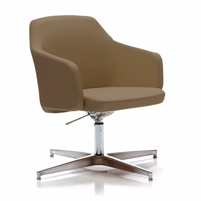 Immagine di Poltrona EDGAR bassa 4g con piedini colore tortora