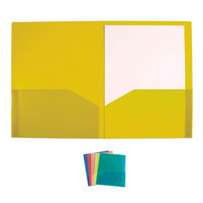 Immagine di Cartellina 1951 ppl con 2 tasche colore giallo