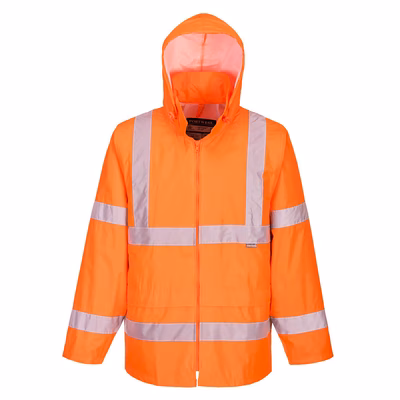 Immagine di Giacca impermeabile alta visibilità PORTWEST H440 colore arancione taglia XXXXXXL