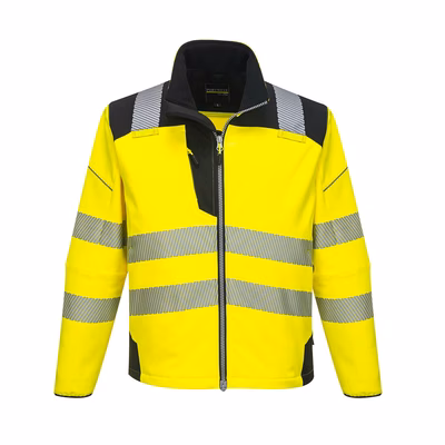 Immagine di Giacca softshell alta visibilità PORTWEST T402 colore giallo/nero taglia XS