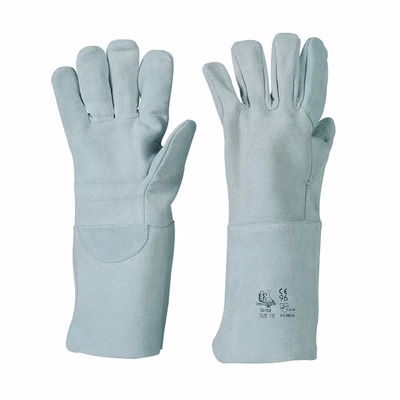 Immagine di Guanti in crosta con interno rinforzato manichetta da 15 cm taglia 10 - paio