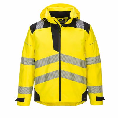 Immagine di Giacca impermeabile traspirante PORTWEST PW3 EXTREME colore giallo/nero taglia XXXXL
