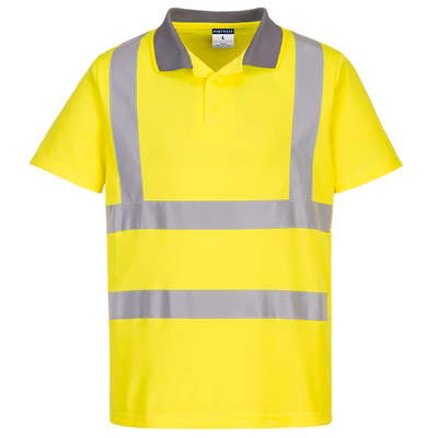 Immagine di Polo eco hi-vis s/s (confezione da 6) PORTWEST EC10 colore giallo taglia XXL