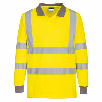 Immagine di Polo eco hi-vis m/l (confezione da 6) PORTWEST EC11 colore giallo taglia M