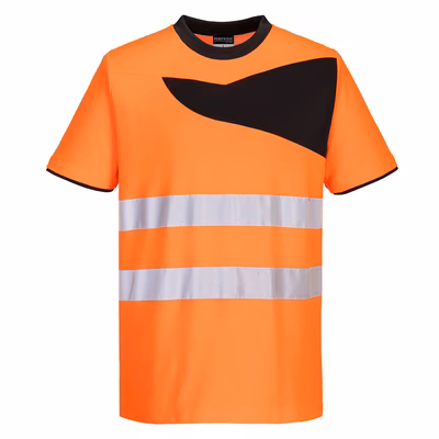 Immagine di Pw2 t-shirt alta visibilità s/s PORTWEST PW213 colore arancione/nero taglia XXL