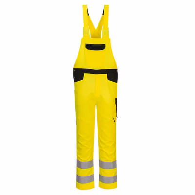 Immagine di Salopette pw2 alta visibilità PORTWEST PW244 colore Yellow/Black taglia XXXL
