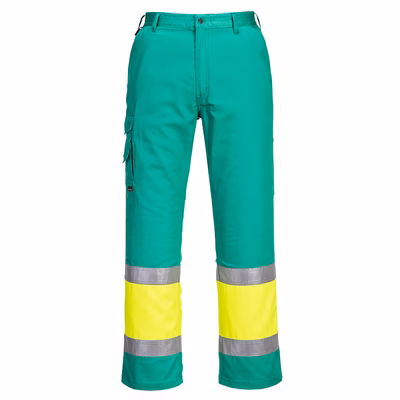Immagine di Pantaloni alta visibilità leggeri bicolore combat PORTWEST L049 colore Yellow/Teal taglia XXXL