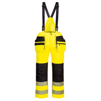 Immagine di Salopette hi-vis pw3 PORTWEST PW356 colore Yellow/Black taglia XXXL
