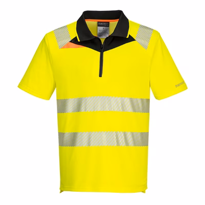 Immagine di Polo alta visibilità dx4 s/s PORTWEST DX412 colore Yellow/Black taglia XXXL