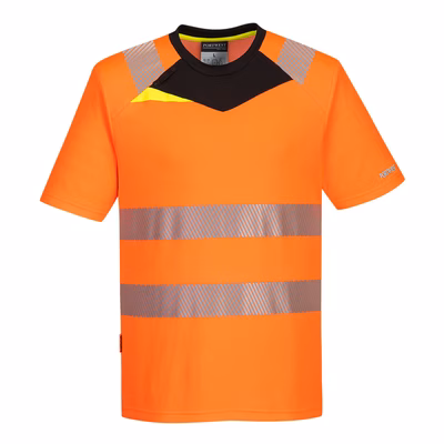 Immagine di T-shirt alta visibilità dx4 s/s PORTWEST DX413 colore arancione/nero taglia L
