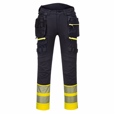 Immagine di Dx4 pantaloni holster alta visibilità classe 1 PORTWEST DX445 colore Yellow/Black taglia 64