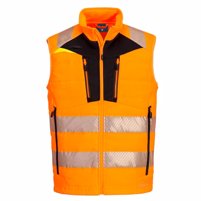Immagine di Gilet softshell dx4 alta visibilità PORTWEST DX479 colore arancione/nero taglia L