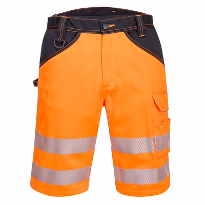 Immagine di Pw3 bermuda hi-vis PORTWEST PW348 colore arancione/nero taglia 52