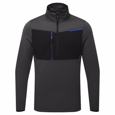 Immagine di Felpa a mezza zip wx3 PORTWEST T755 colore grigio taglia XXXL